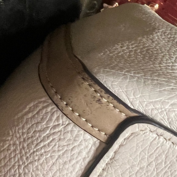 Coach 2022 Pebble Leather Kristy Lexi Shoulder Bag Colorblock CA216 Chalk/Multi - Picture 14 of 16